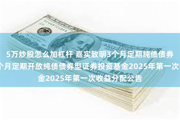 5万炒股怎么加杠杆 嘉实致明3个月定期纯债债券: 嘉实致明3个月定期开放纯债债券型证券投资基金2025年第一次收益分配公告